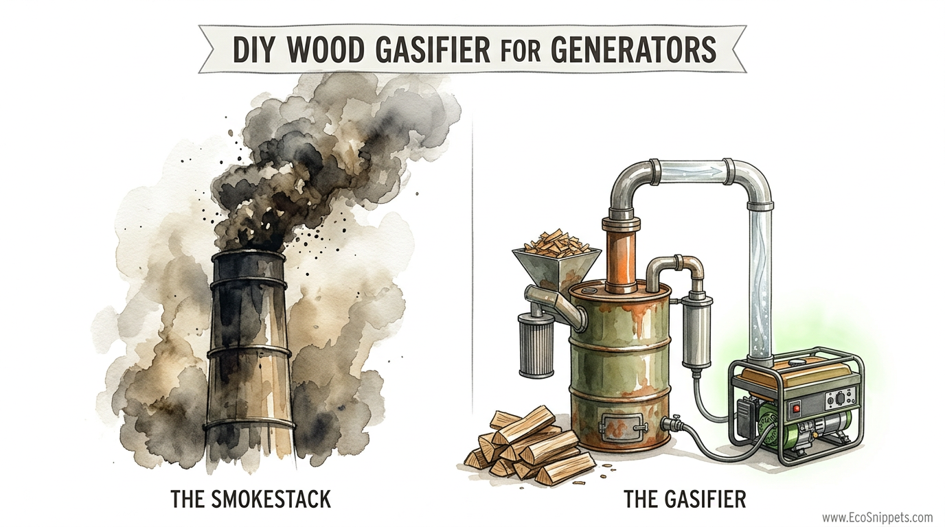 DIY Wood Gasifier For Generators