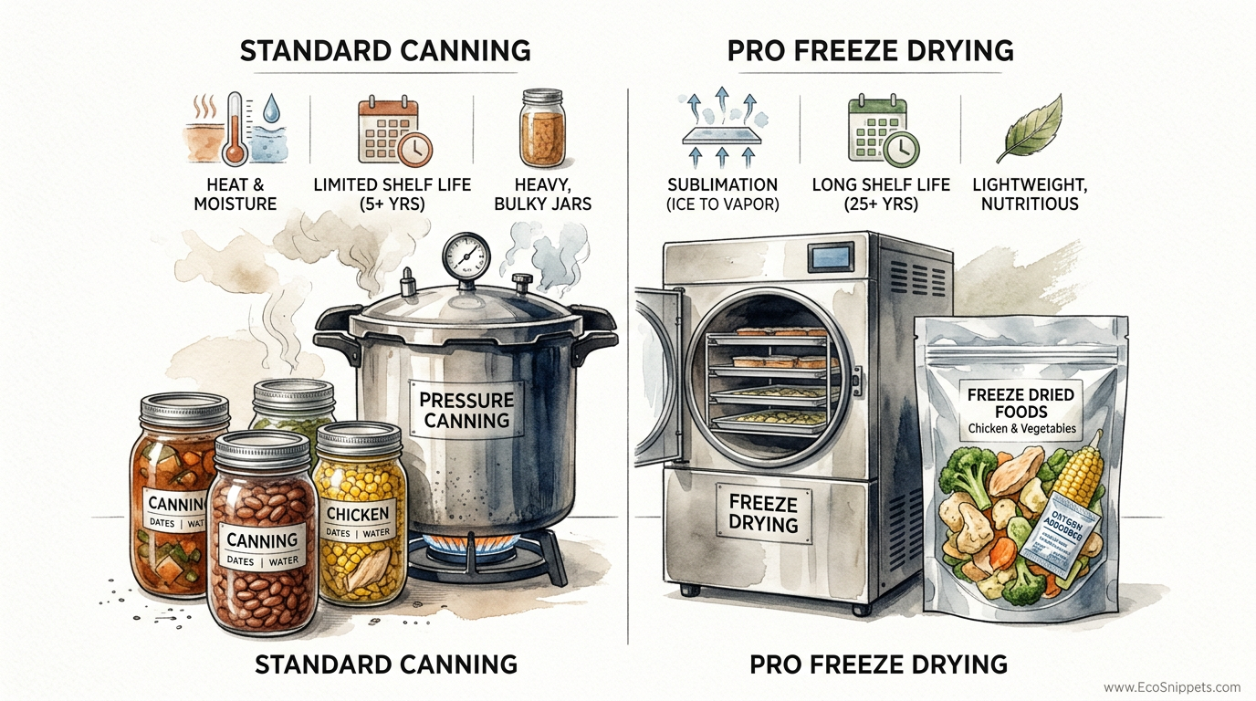 Freeze Drying Vs Pressure Canning For Survival