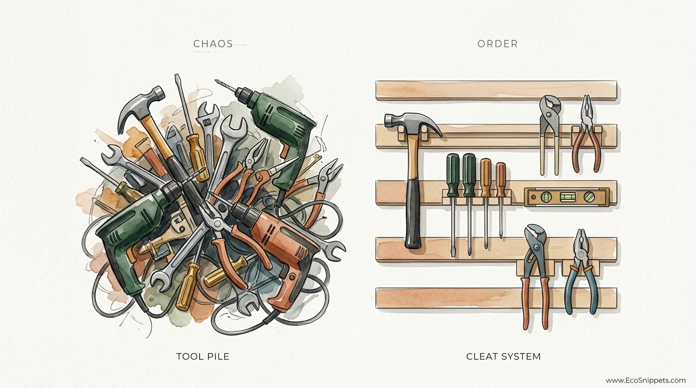 How To Build A French Cleat Tool Wall