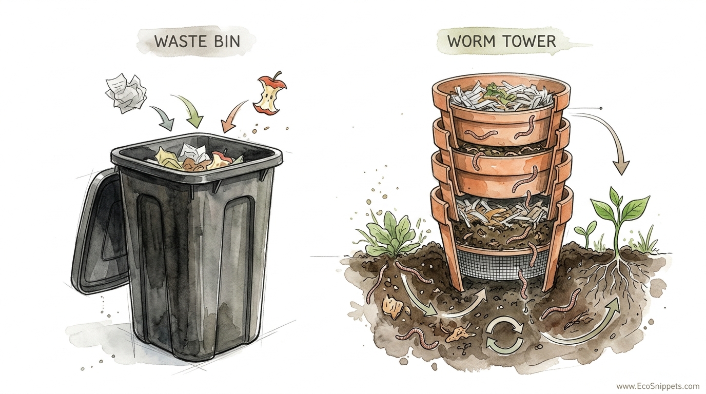 How To Build A Garden Worm Tower