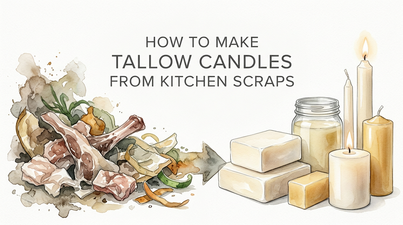 How To Make Tallow Candles From Kitchen Scraps