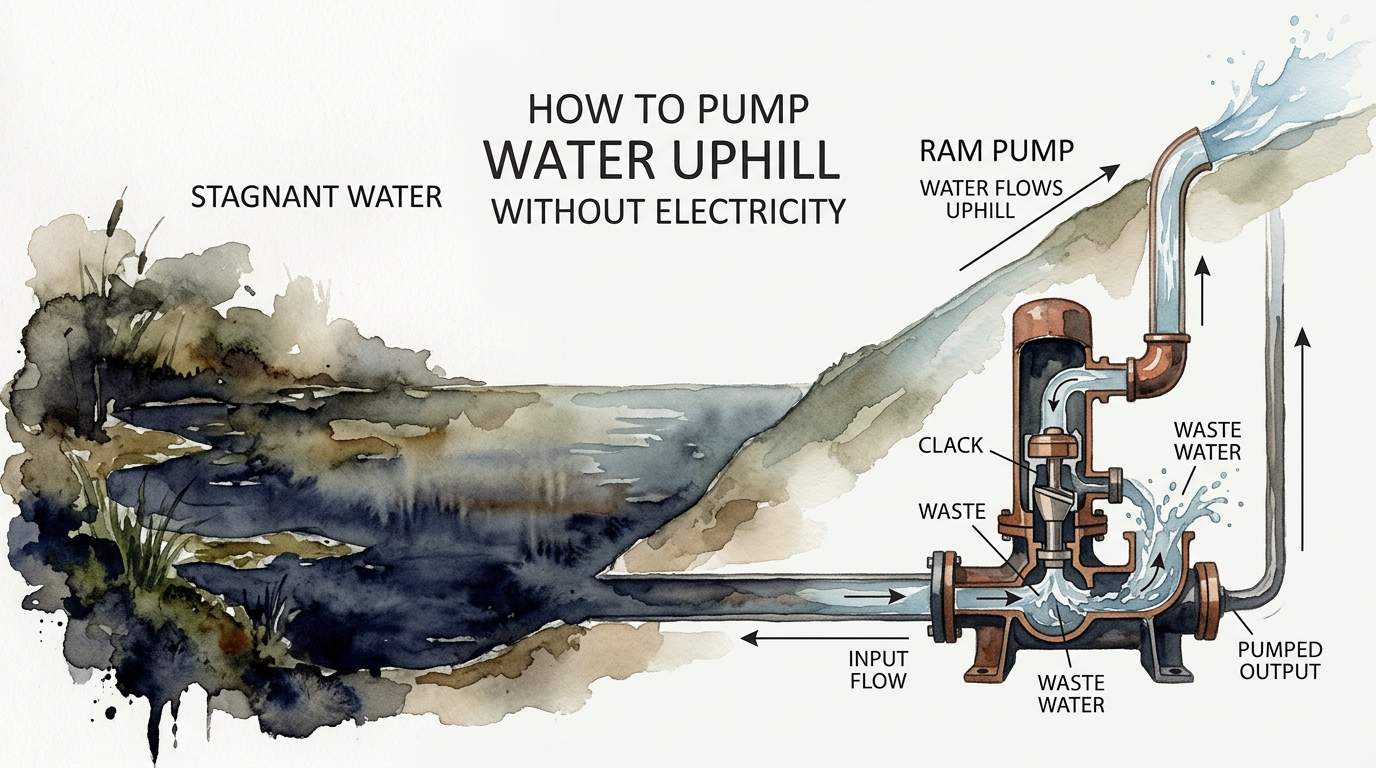 How To Pump Water Uphill Without Electricity