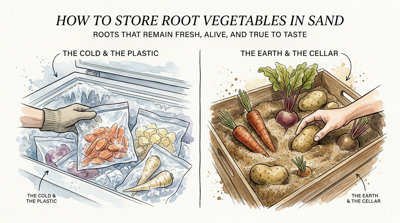 How To Store Root Vegetables In Sand