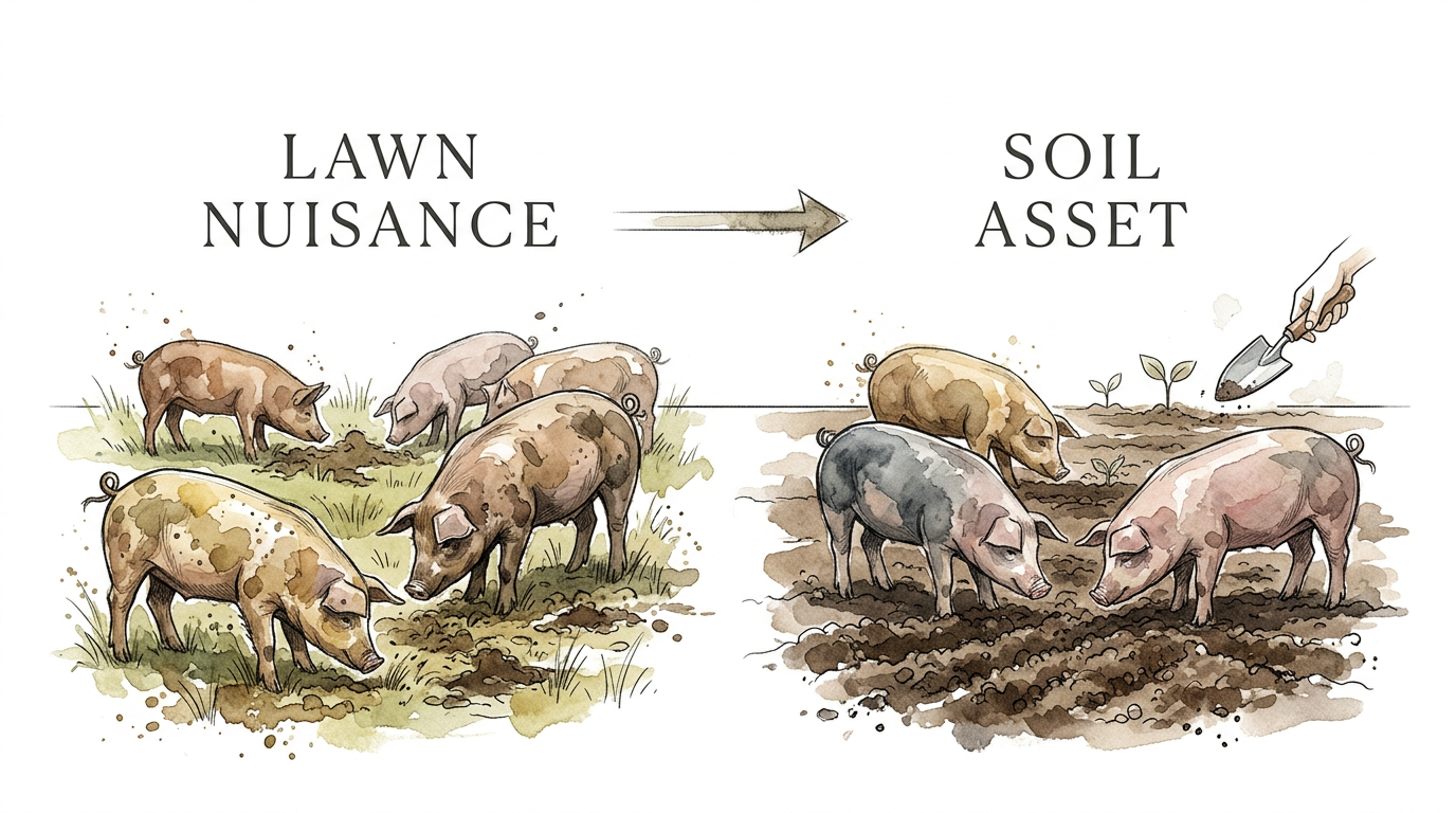 How To Use Pigs To Till Garden Soil