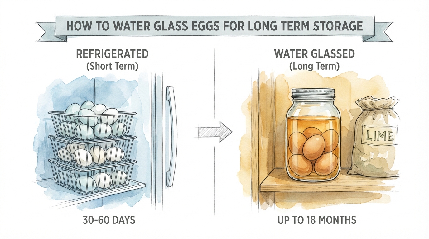 How To Water Glass Eggs For Long Term Storage