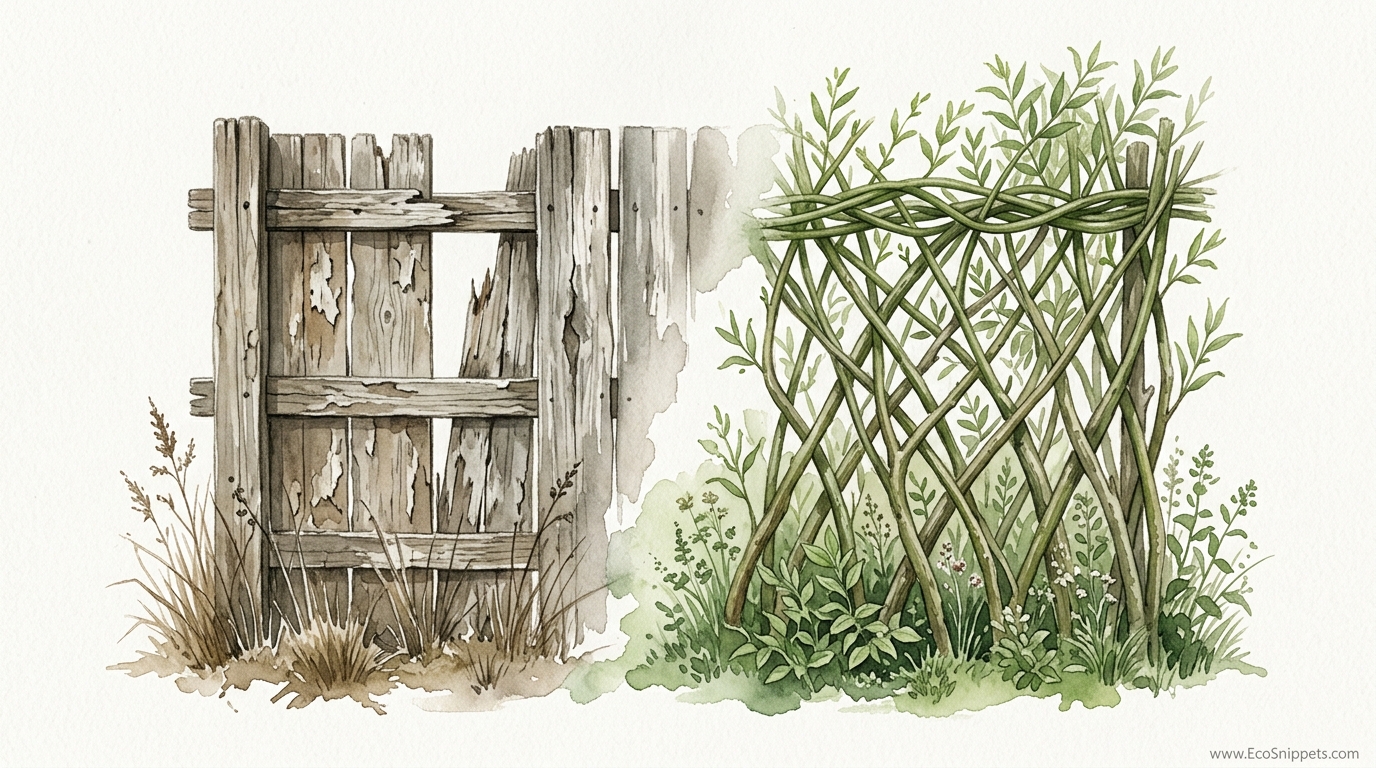 Living Willow Fence Vs Wood Fence