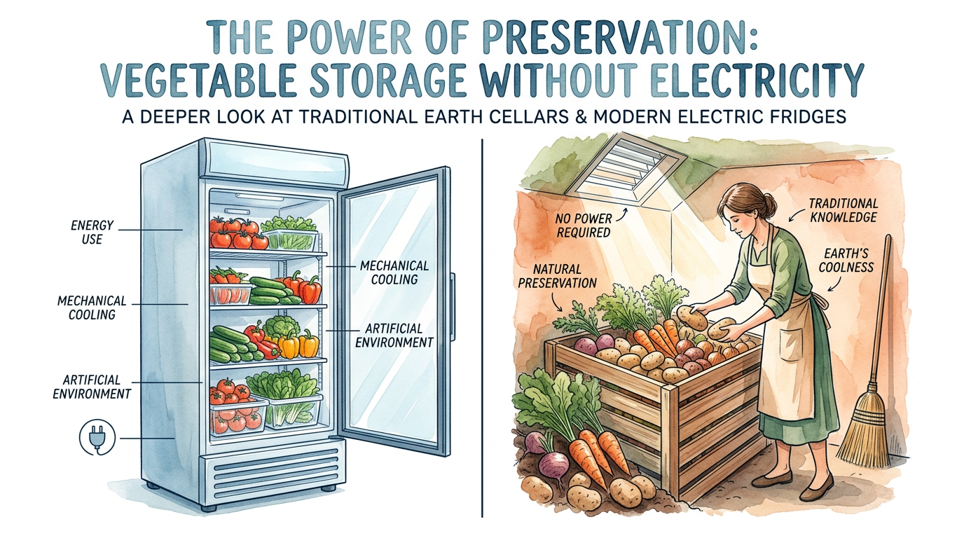 Long Term Vegetable Storage Without Electricity