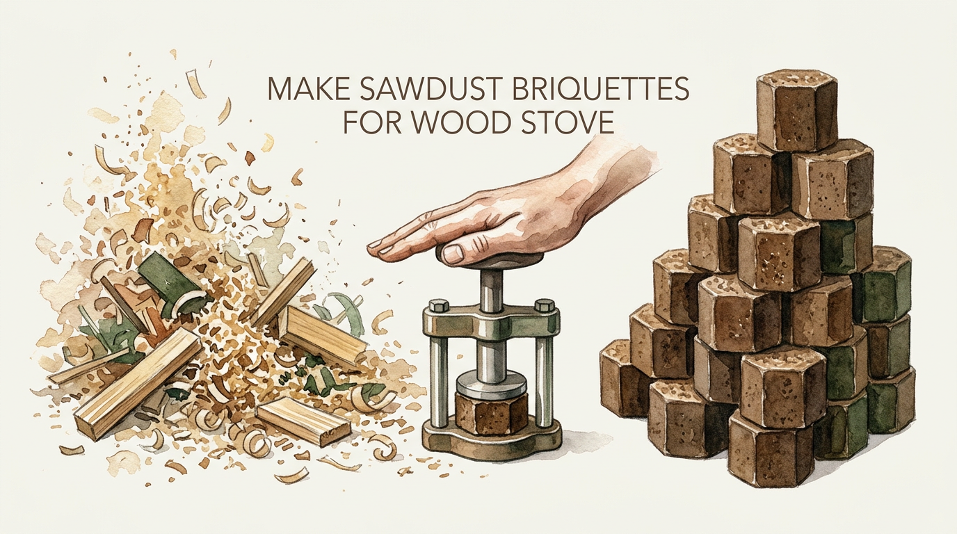 Make Sawdust Briquettes For Wood Stove
