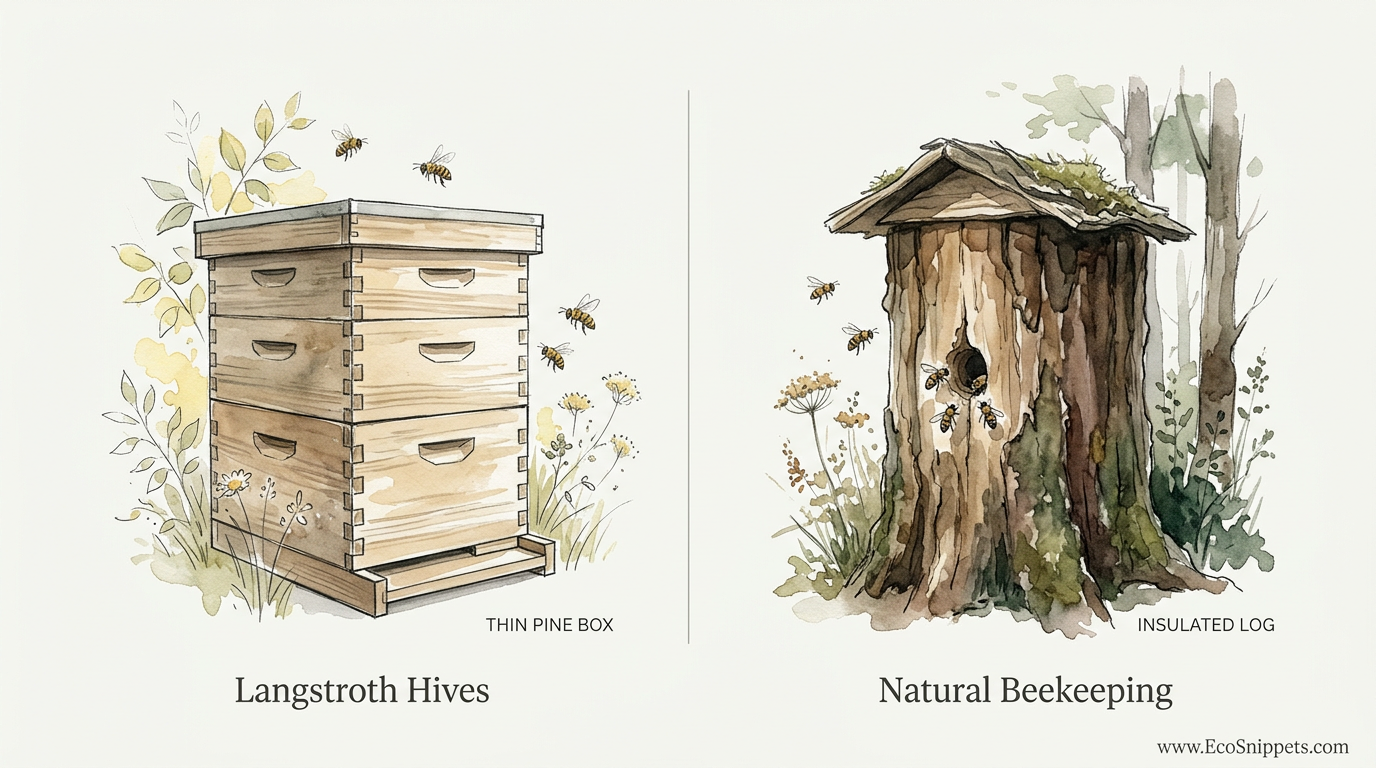 Natural Beekeeping Vs Langstroth Hives