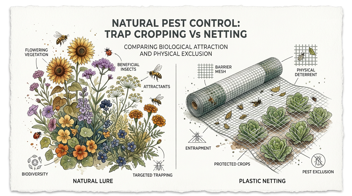 Natural Pest Control: Trap Cropping Vs Netting