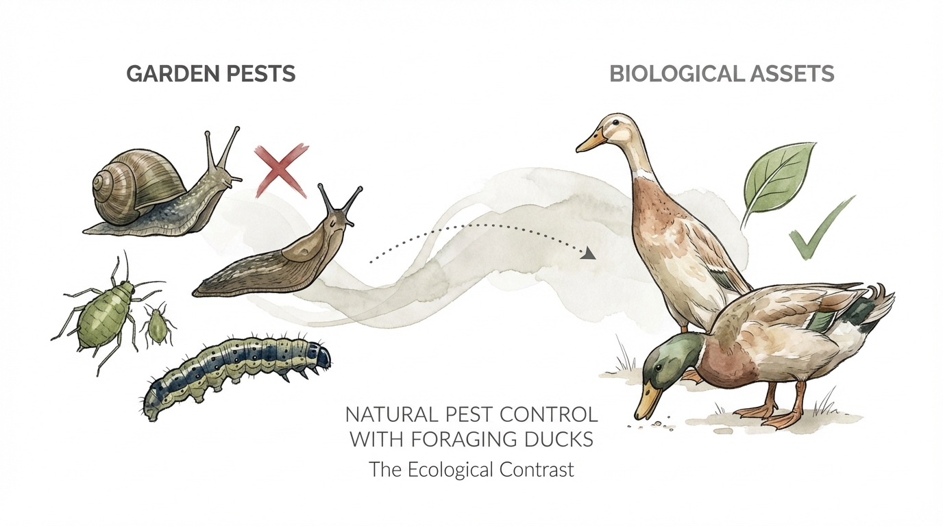 Natural Pest Control With Foraging Ducks