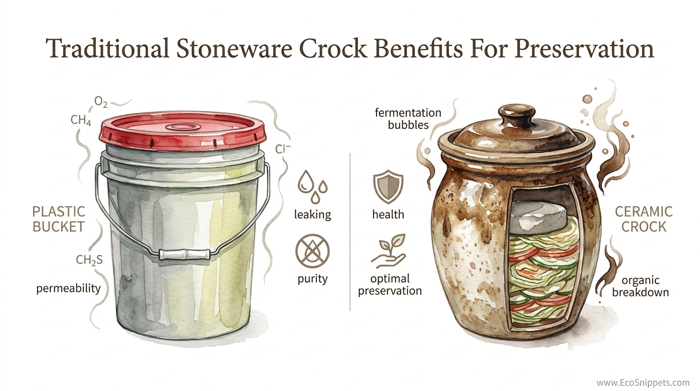 Traditional Stoneware Crock Benefits For Preservation