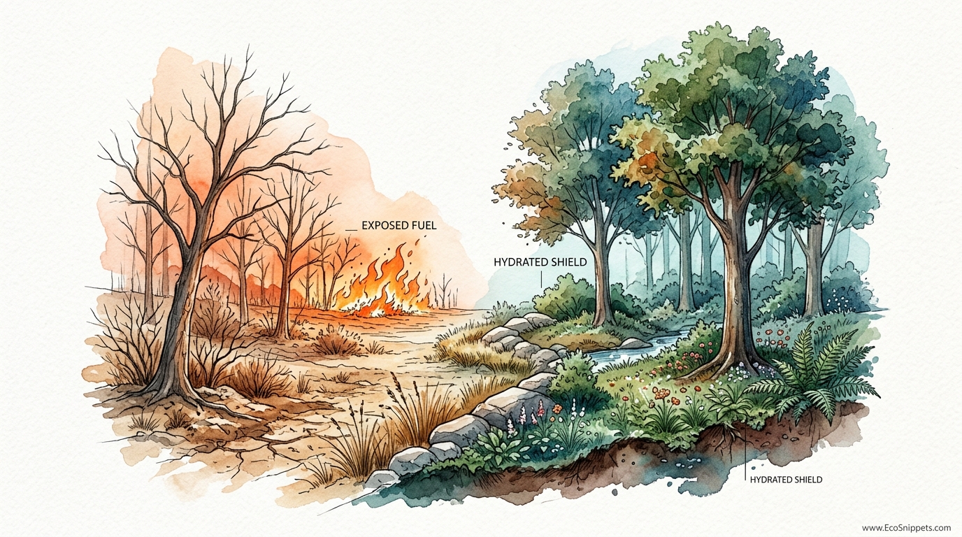 Using Hydrated Landscapes For Fire Protection