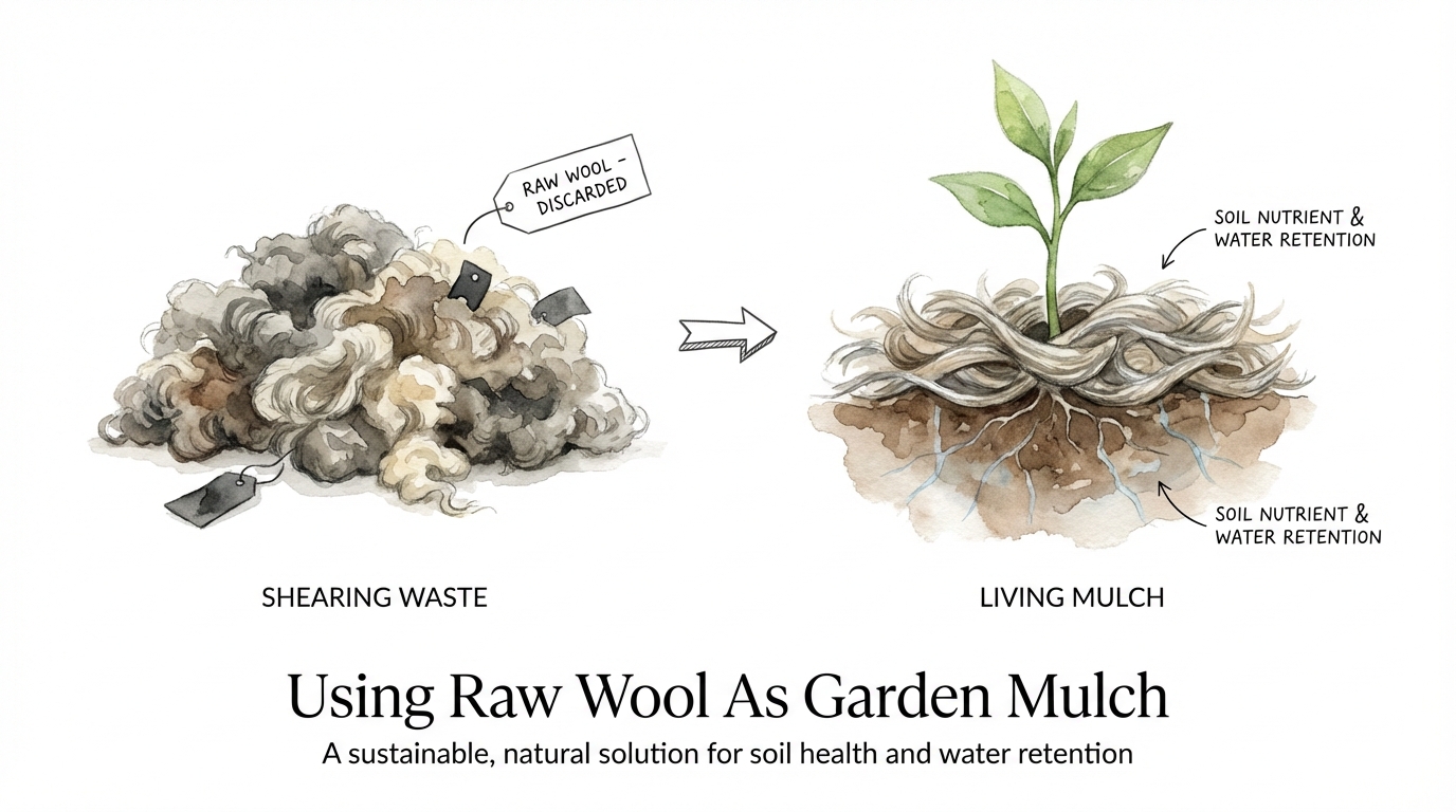 Using Raw Wool As Garden Mulch