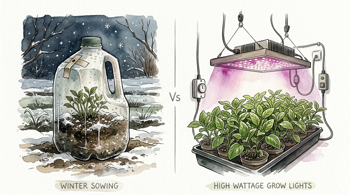 Winter Sowing Vs High Wattage Grow Lights