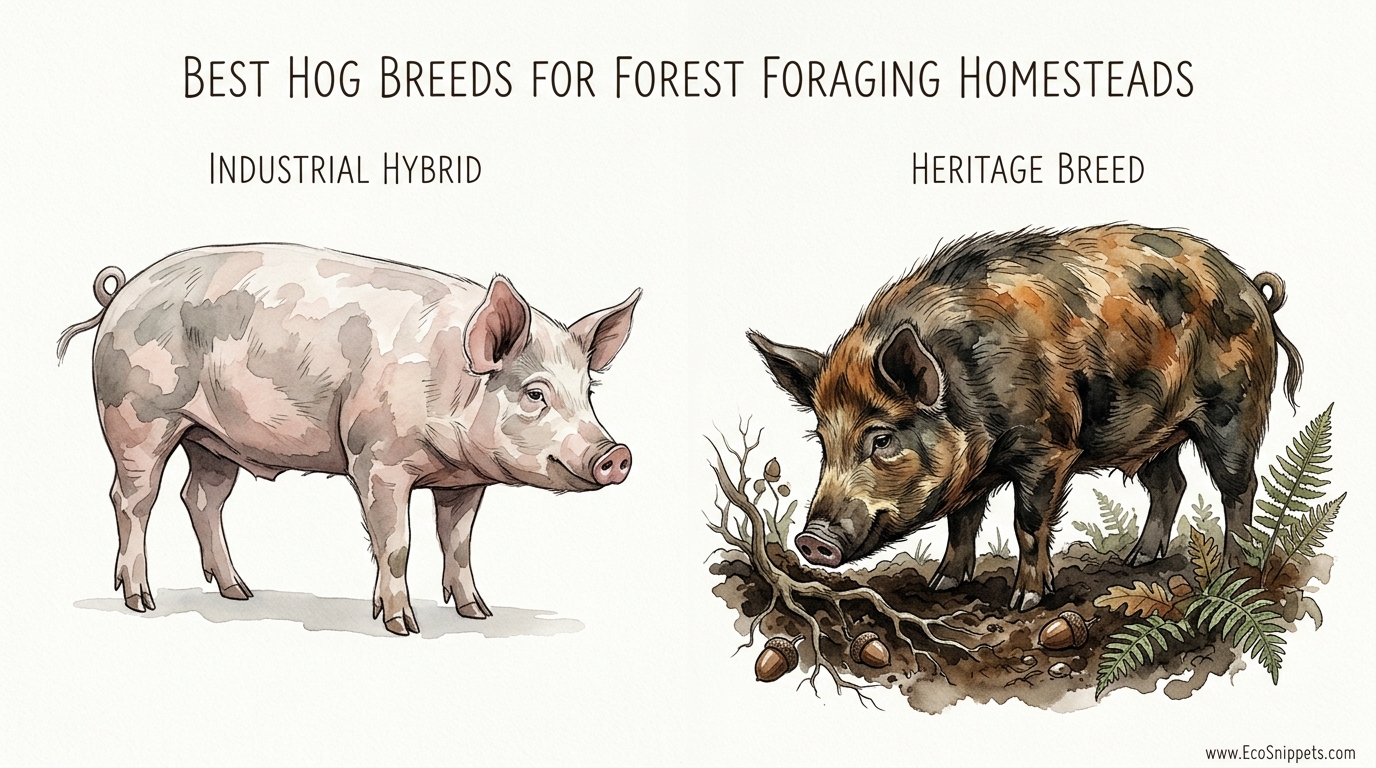 Best Hog Breeds For Forest Foraging Homesteads