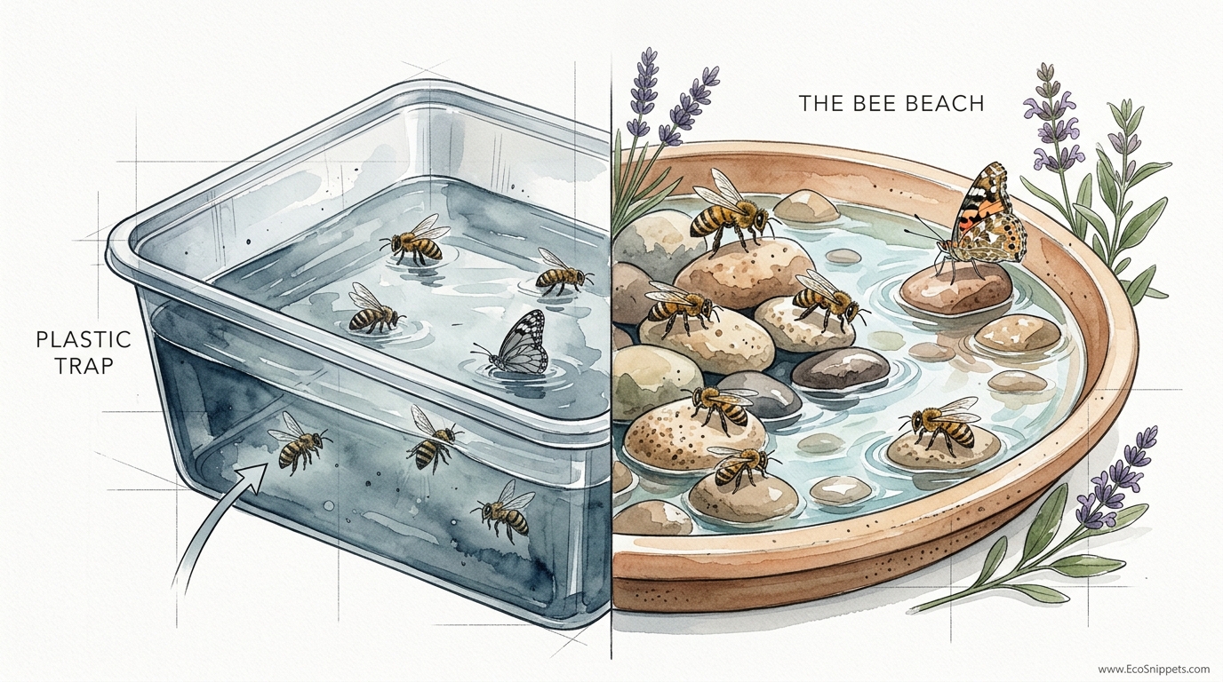 DIY Bee Waterer Tutorial - Safe Water Source For Bees And Butterflies