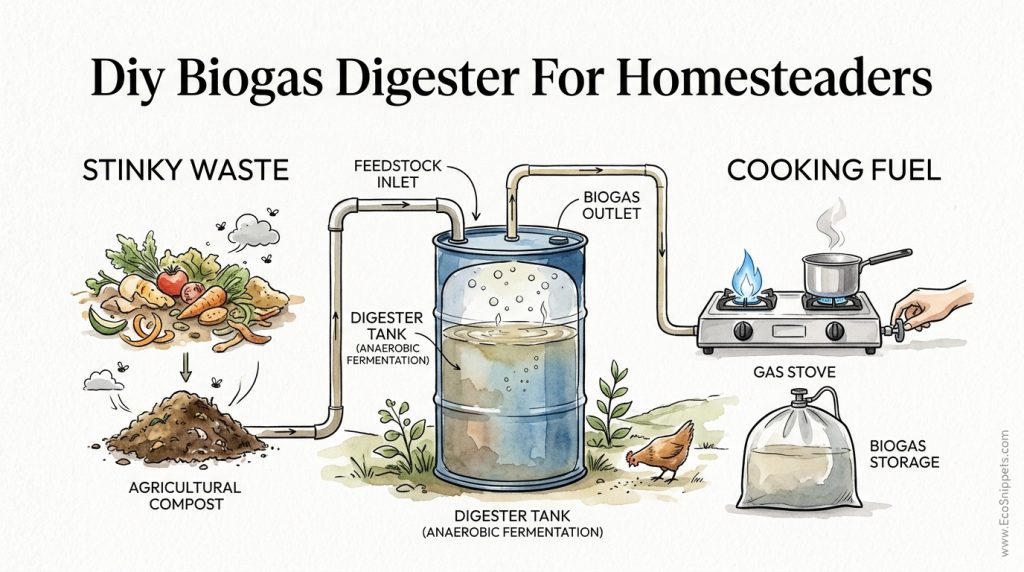 Diy Biogas Digester For Homesteaders