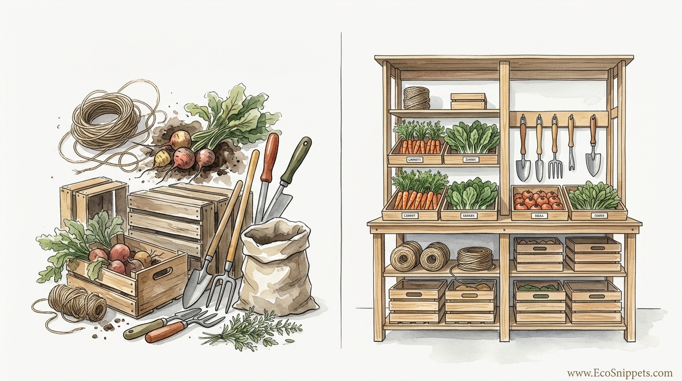 DIY Organizing Harvest Station For Small Farms