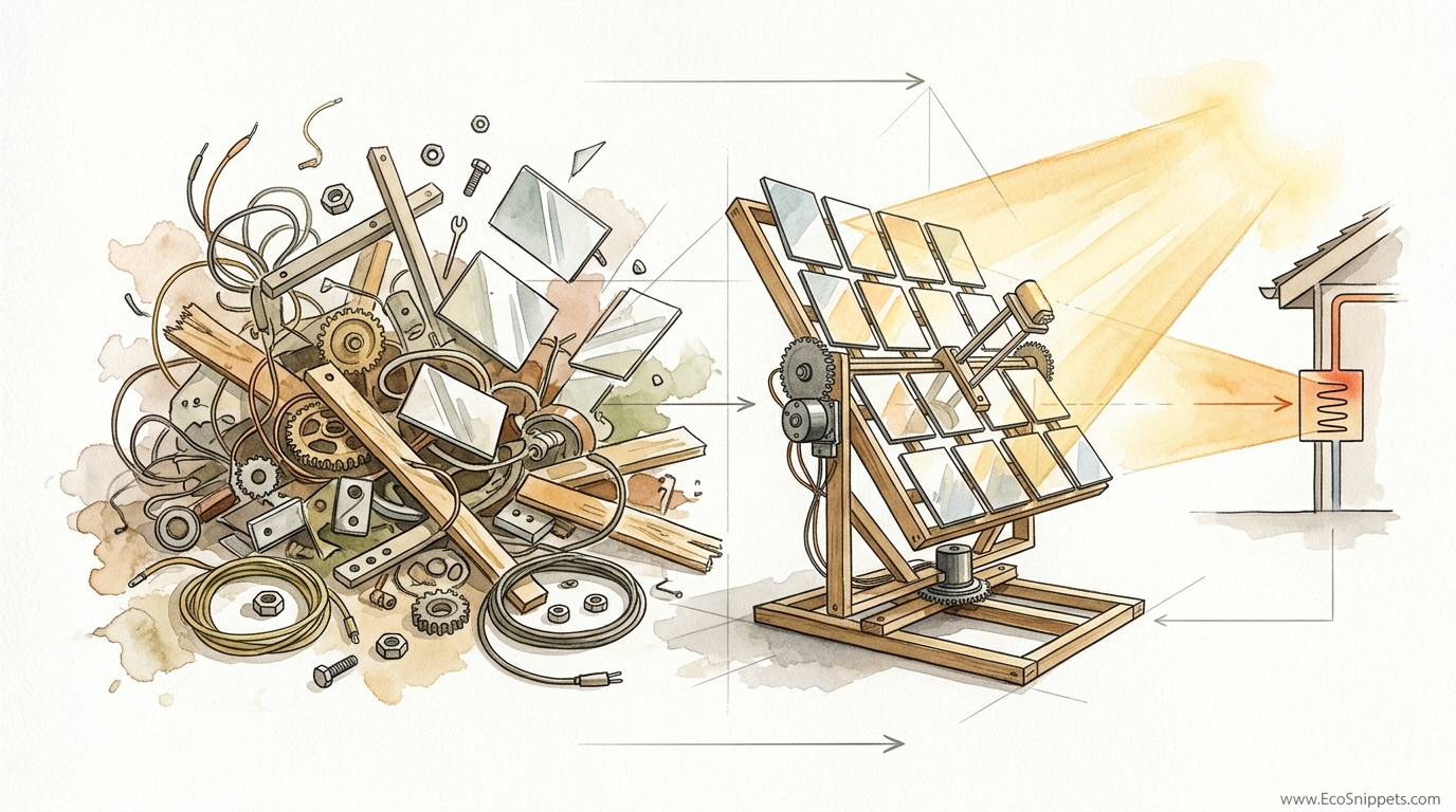 DIY Solar Heliostat For Home Heating