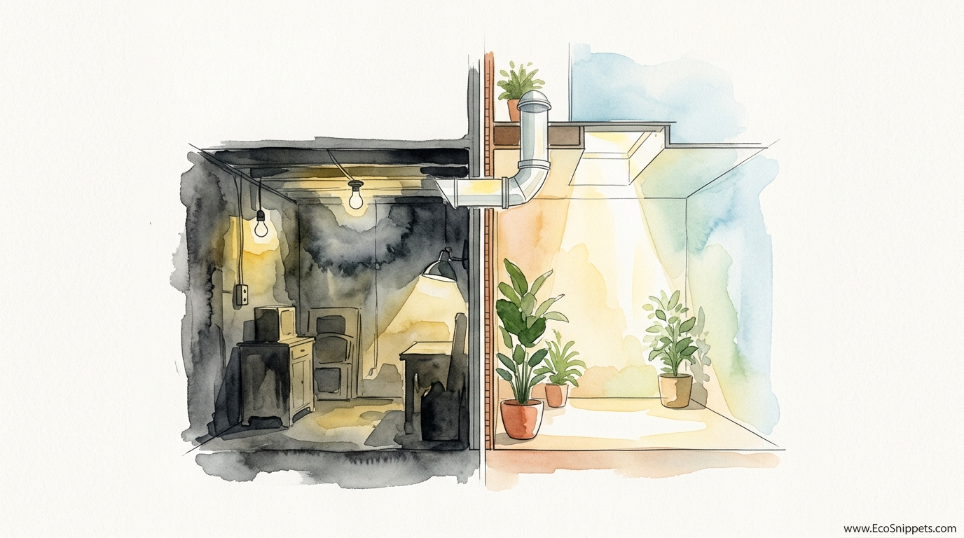 Free Natural Light For Dark Basements