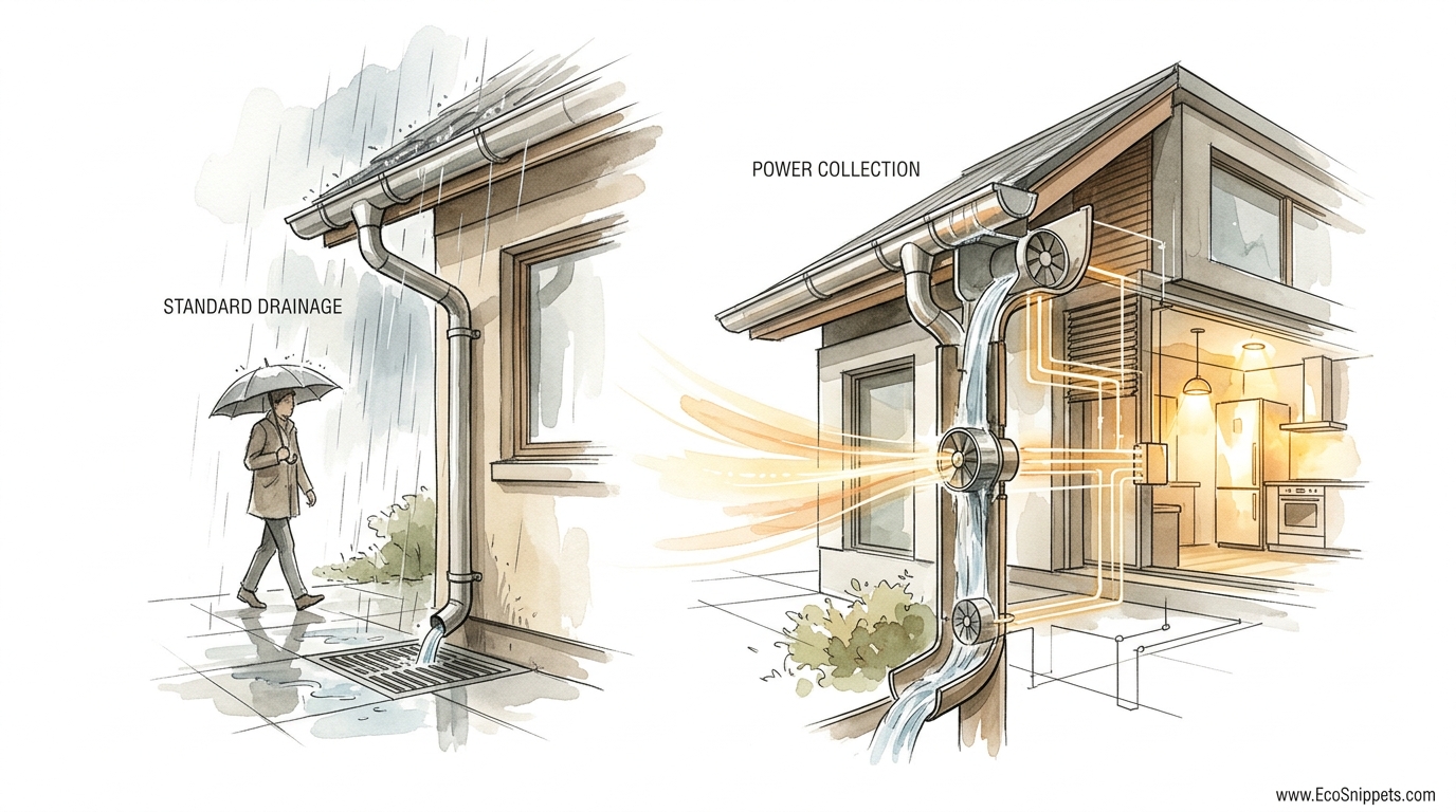 Generate Electricity From Rain Gutters