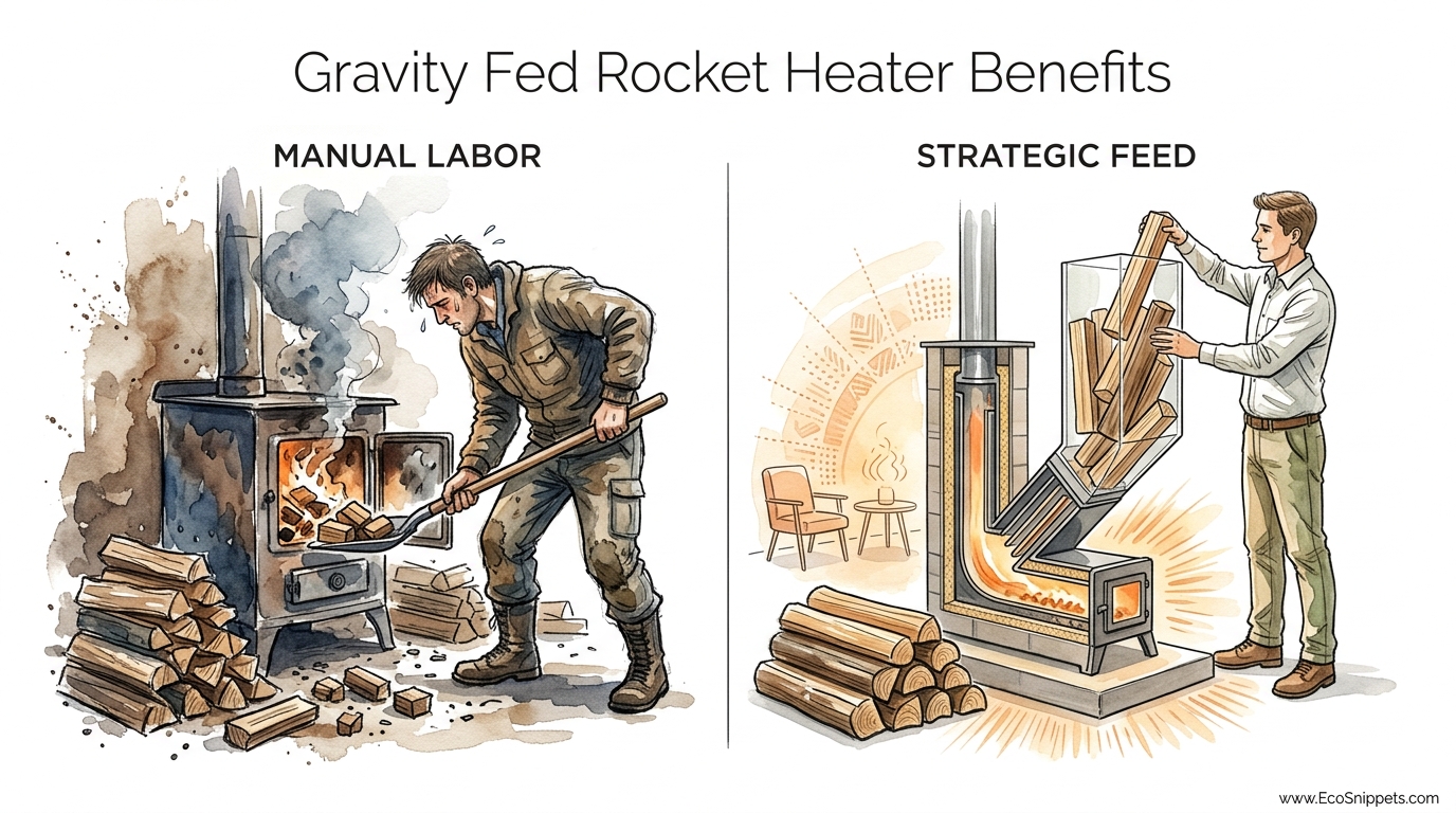 Gravity Fed Rocket Heater Benefits
