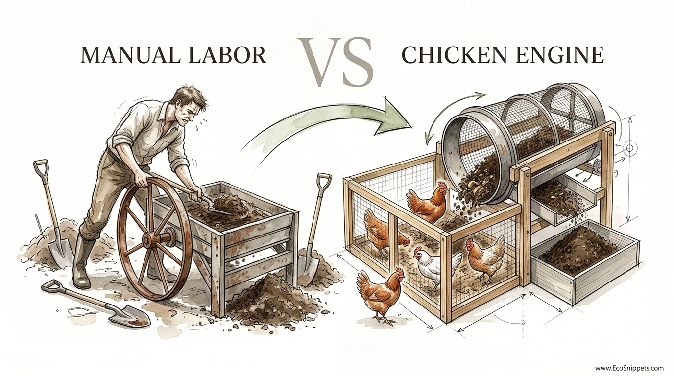 How To Build A Chicken-Powered Compost Sifter
