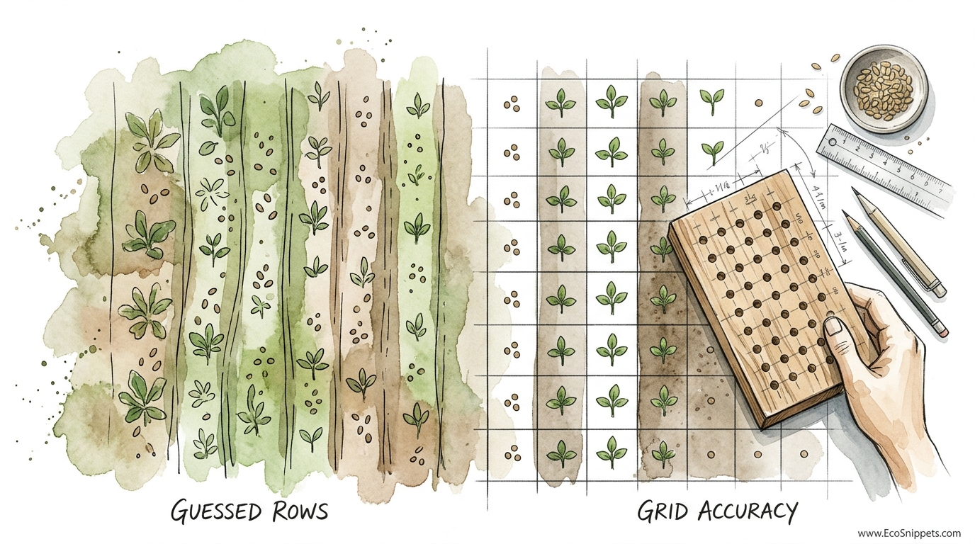 How To Build A Garden Seed Spacing Template