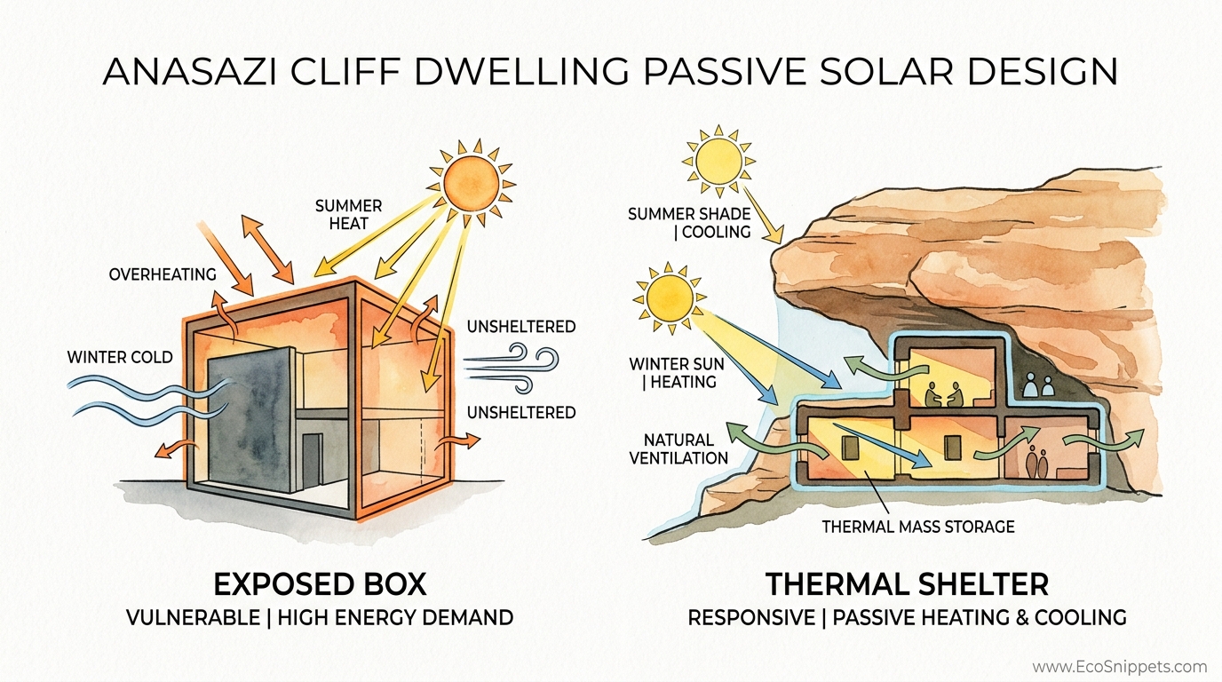 Anasazi Cliff Dwelling Passive Solar Design