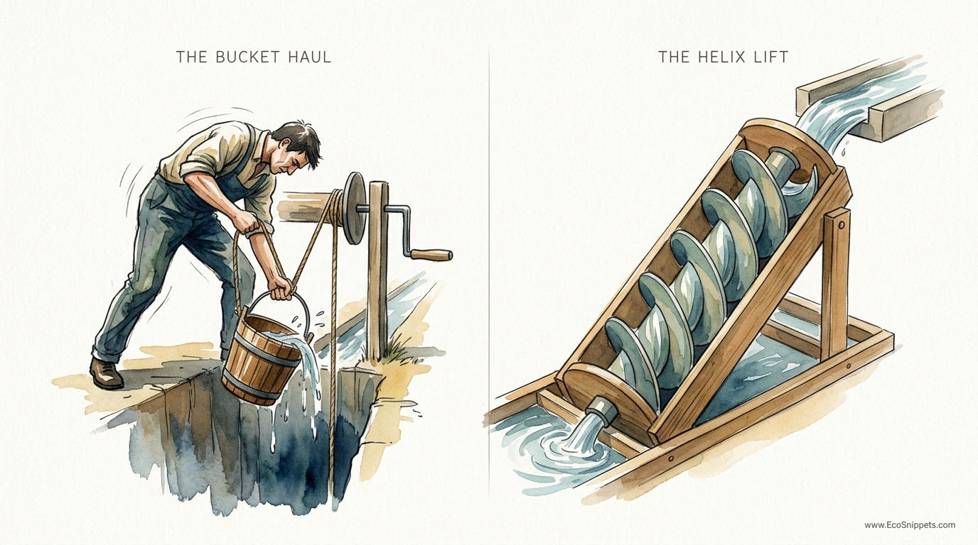 DIY Archimedes Screw For Irrigation
