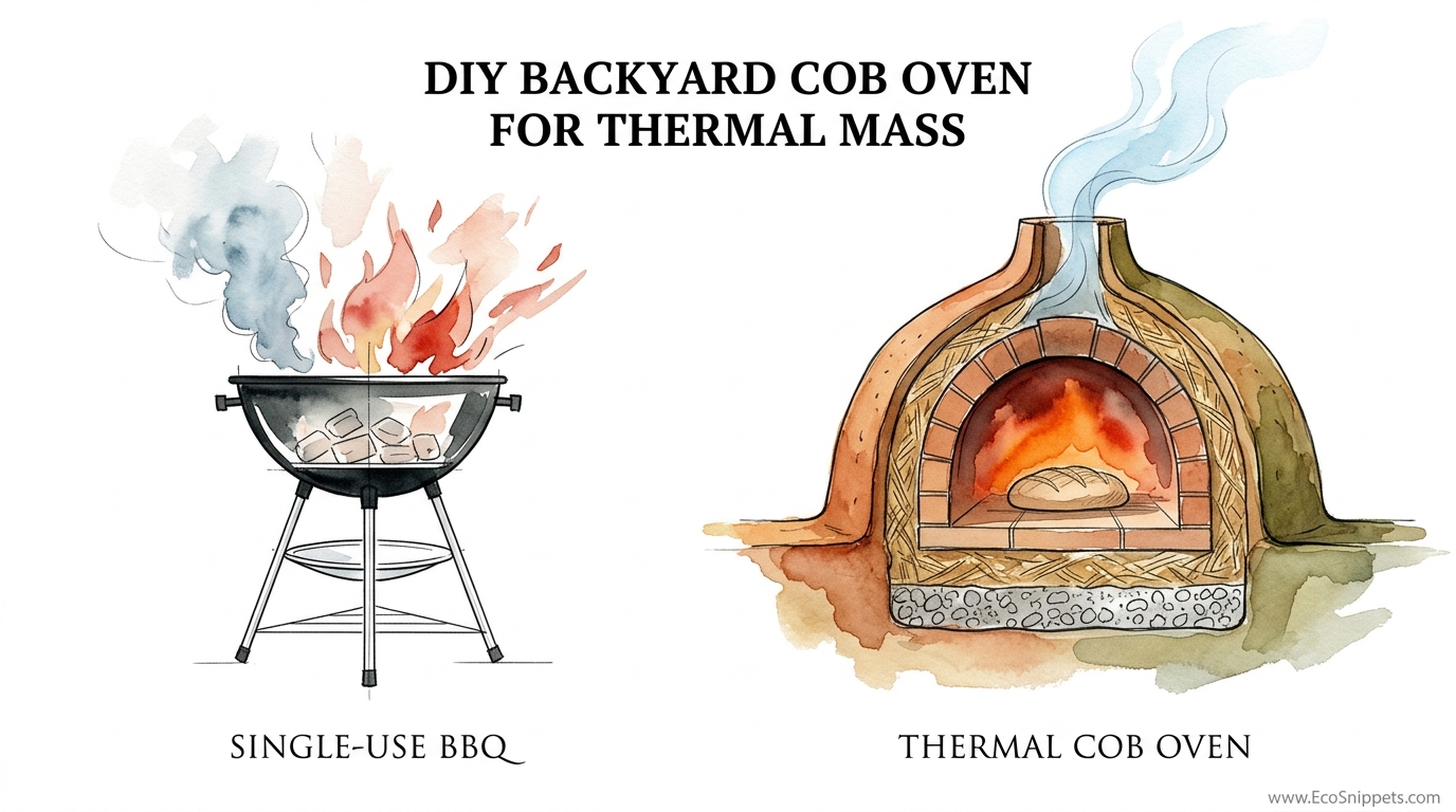 DIY Backyard Cob Oven For Thermal Mass