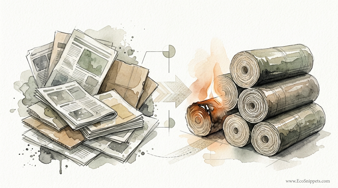 DIY Compressed Paper Fire Logs