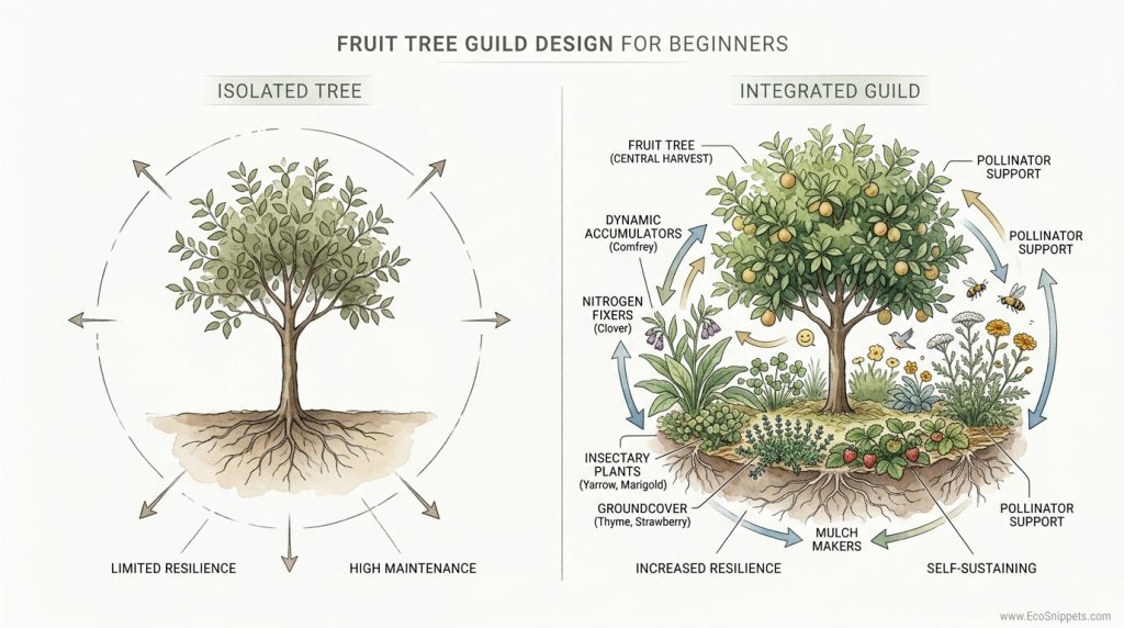 Fruit Tree Guild Design For Beginners