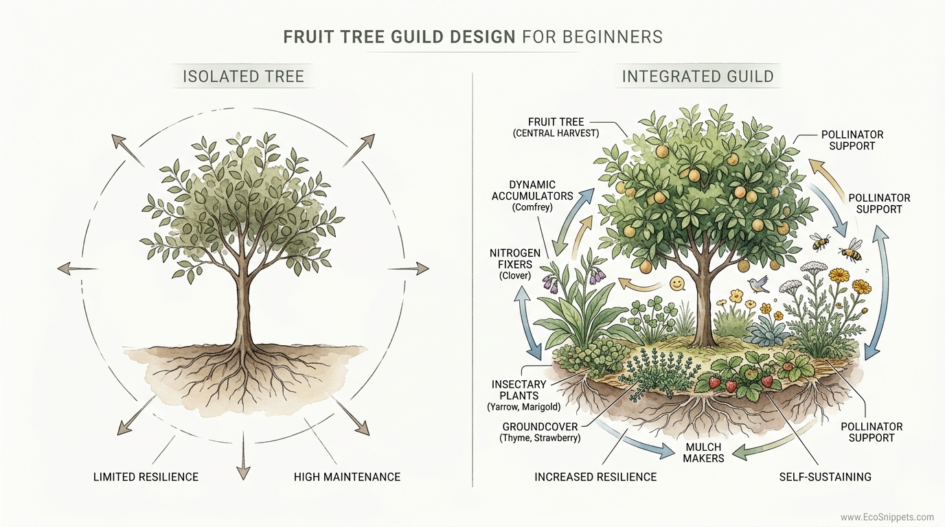 Fruit Tree Guild Design For Beginners