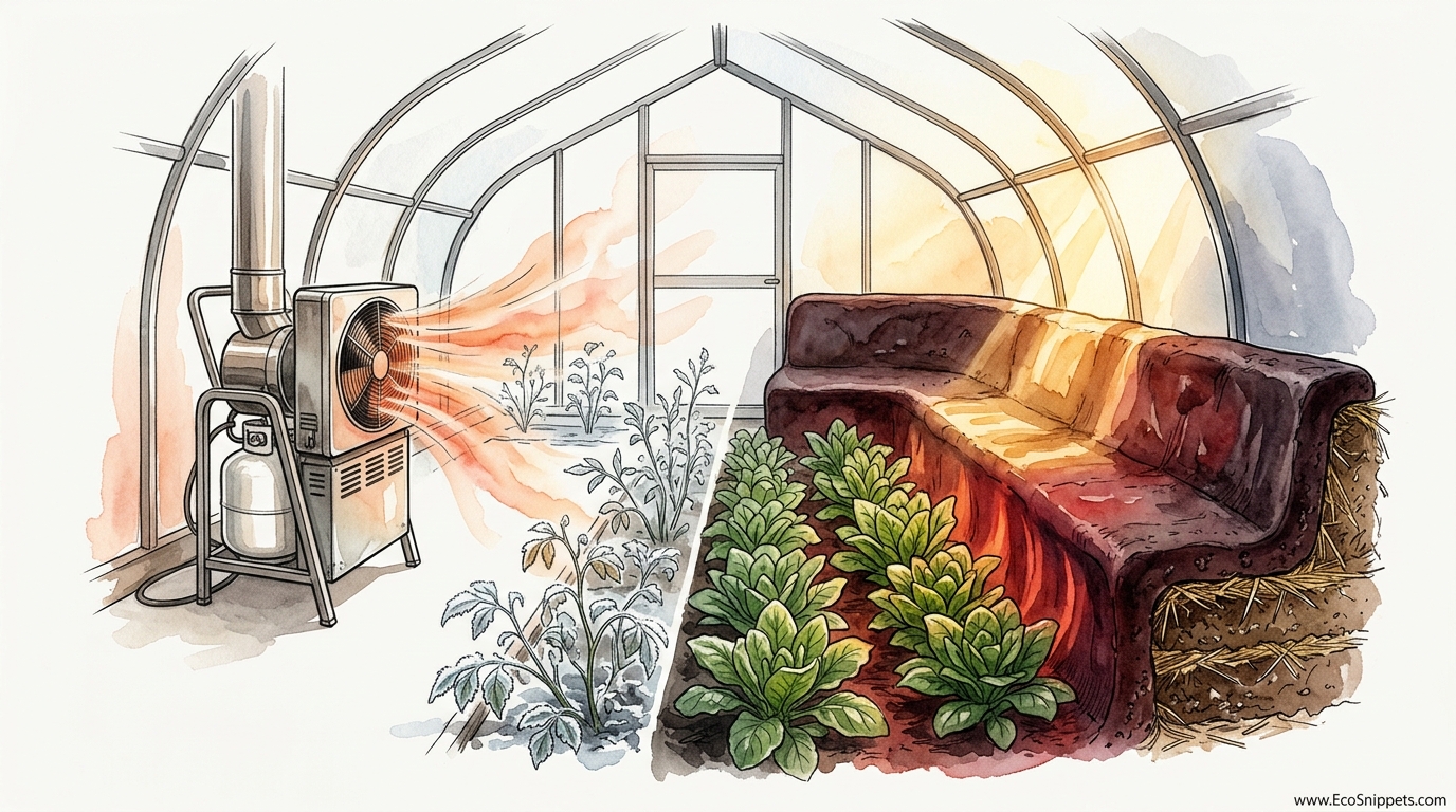 Heating A Greenhouse With Mud And Straw
