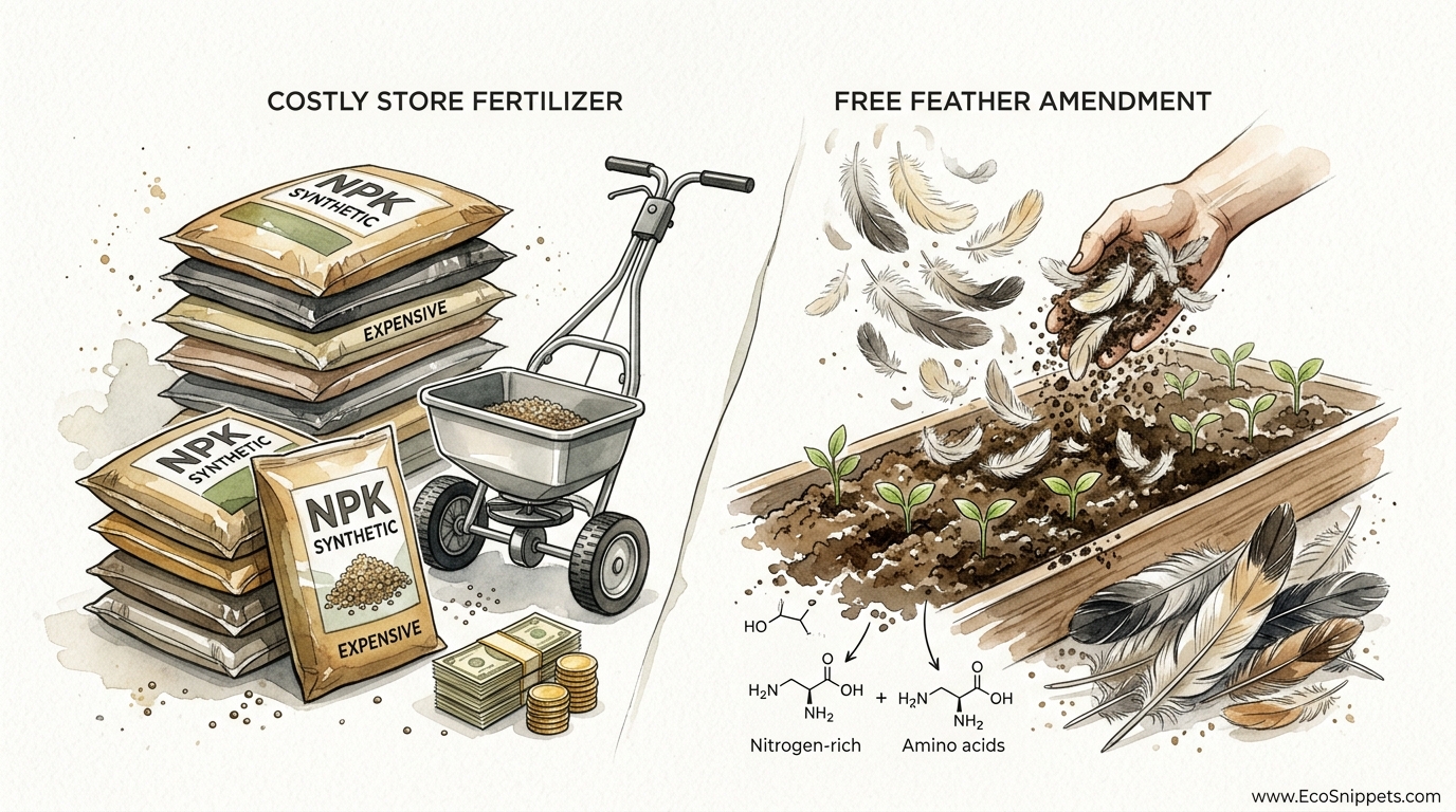 High Nitrogen Organic Fertilizer From Feathers
