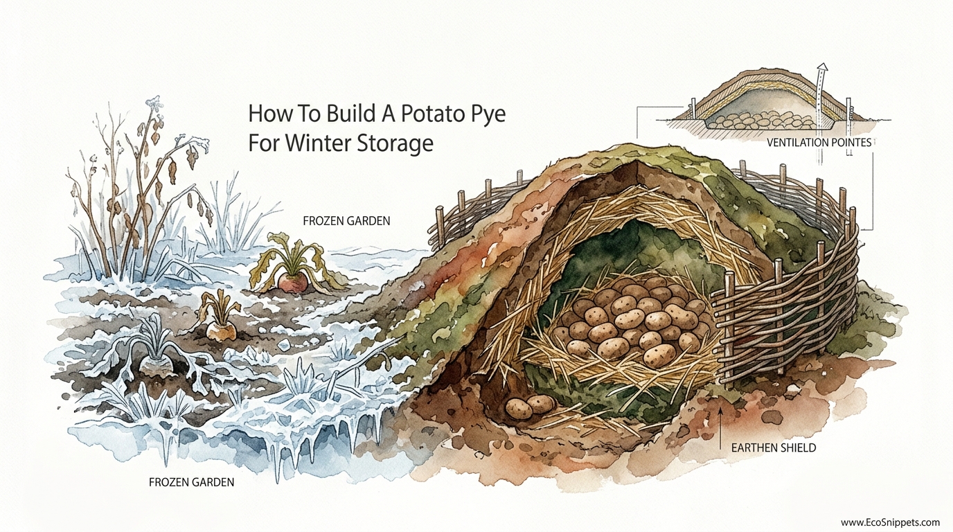 How To Build A Potato Pye For Winter Storage