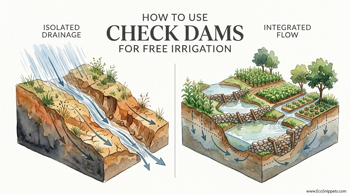 How To Use Check Dams For Free Irrigation