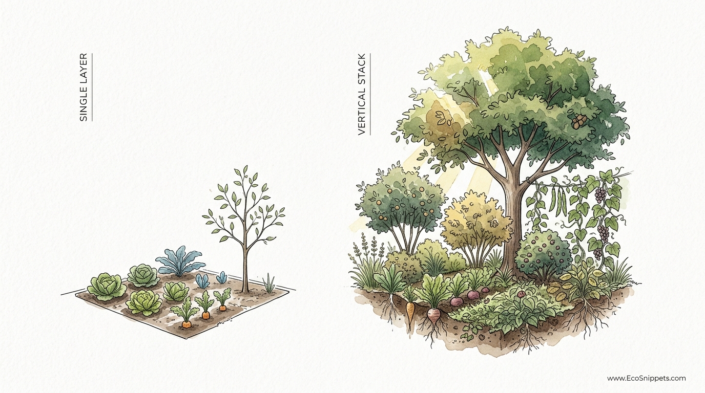 Multi-layer Food Forest Design For Backyards