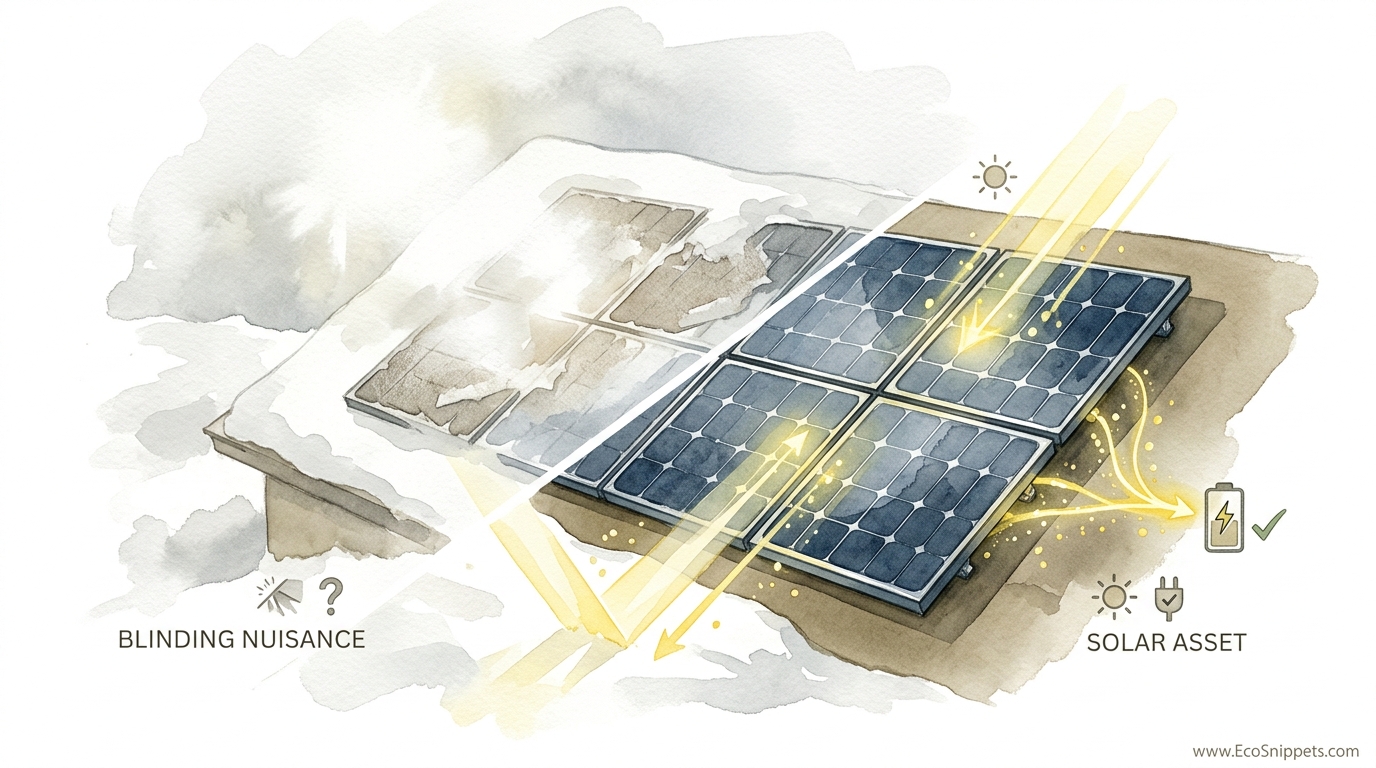 Solar Panel Snow Albedo Hack