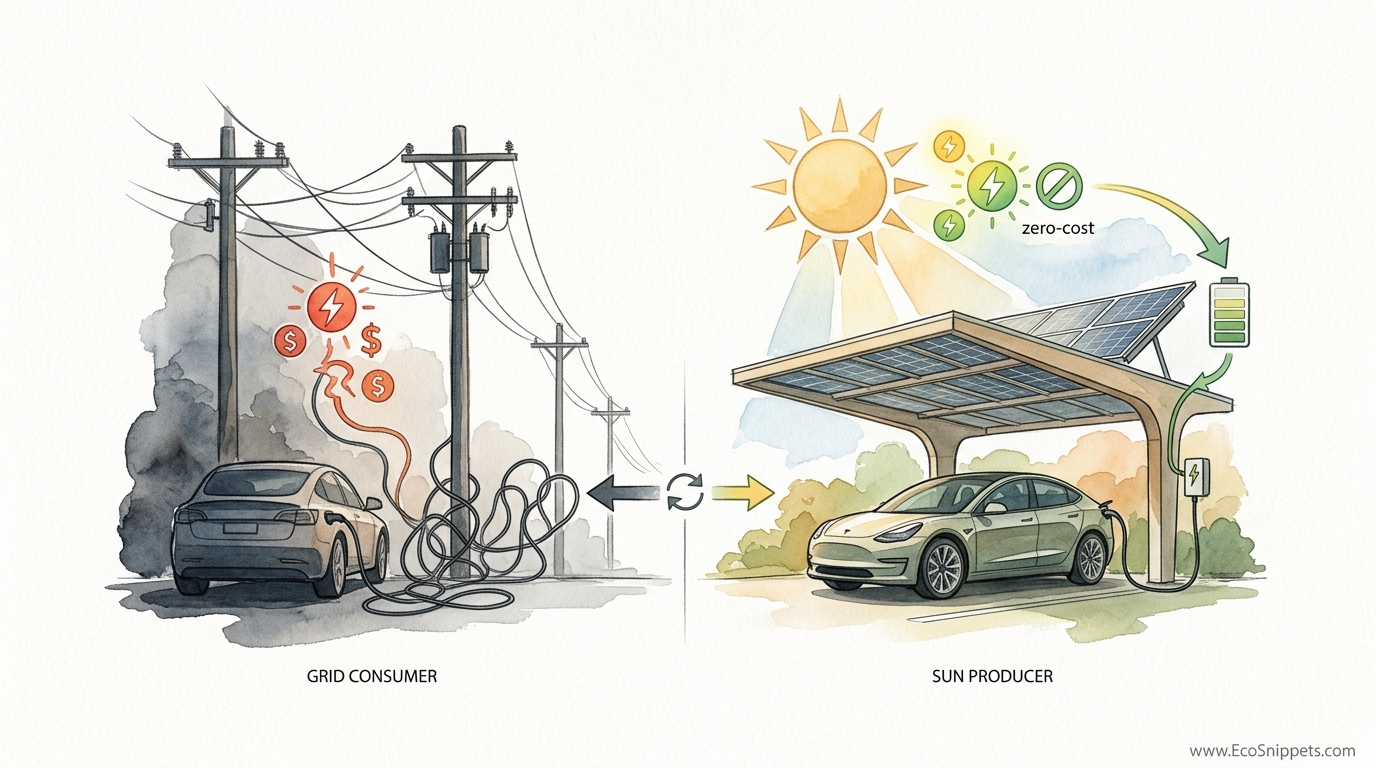 How To Charge An EV For Free With A Solar Carport