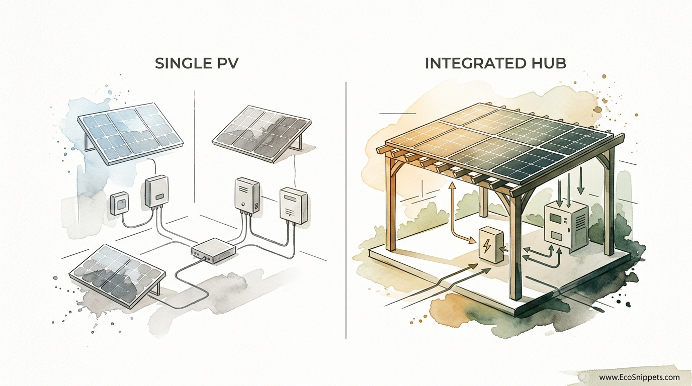 How To Build A DIY Solar Pergola Hub