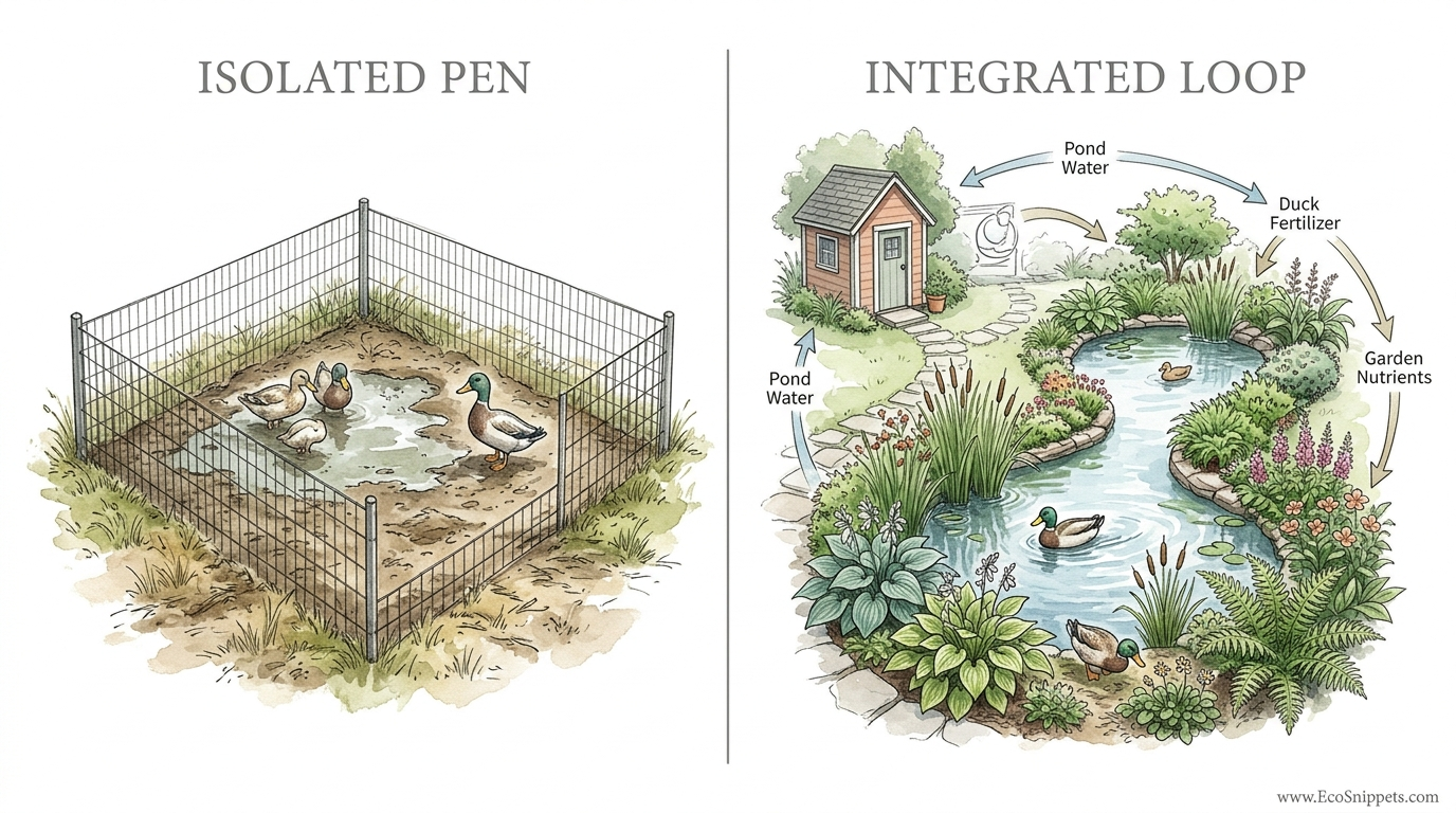 Integrated Duck Pond Garden Design